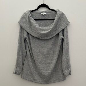 Haven Well Within Gray Cowl Neck Women's Sweater